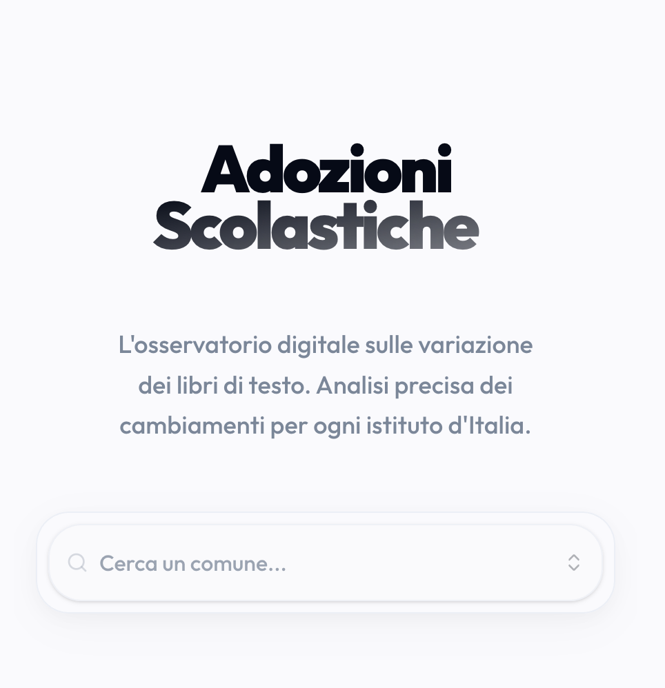 Adozioni Scolastiche – cerca comune